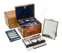 Lot 160 - AN EXCEPTIONAL GENTLEMAN'S TRAVELLING DRESSING CASE BY D & J DILLER, CIRCA 1844