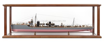Lot 235 - A FINELY DETAILED 1:44 SCALE BUILDER'S STYLE MODEL FOR THE TORPEDO BOAT H.M.S. JACKAL ORIGINALLY BUILT BY R W HAWTHORN LESLIE & CO., HEBBURN [1911]