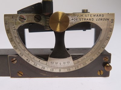 Lot 8 - A GUNNER'S LEVEL BY J. H. STEWARD, LONDON, CIRCA 1890