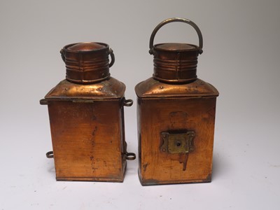 Lot 22 - TWO SMALL NAVIGATION LAMPS, CIRCA 1930