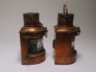 Lot 22 - TWO SMALL NAVIGATION LAMPS, CIRCA 1930