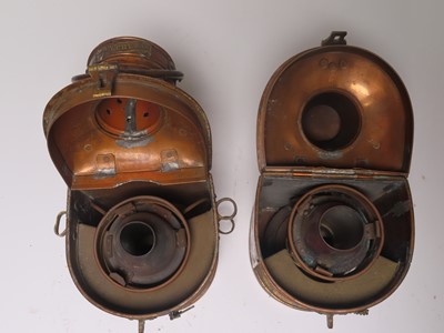 Lot 22 - TWO SMALL NAVIGATION LAMPS, CIRCA 1930