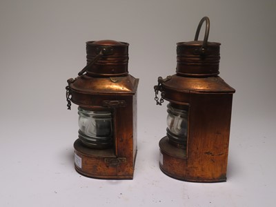 Lot 22 - TWO SMALL NAVIGATION LAMPS, CIRCA 1930