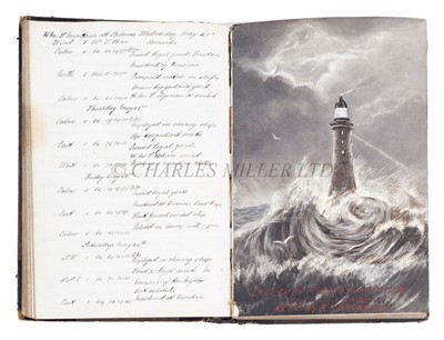 Lot 207 - A FINELY ILLUSTRATED CADET LOG FOR H.M. SHIPS 'MINOTAUR' AND 'ACHILLES', 1878-80
