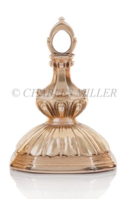 Lot 158 - A GEORGE IV GOLD AND CARNELIAN SEAL FOR VICE ADMIRAL SIR HENRY BLACKWOOD BT, CIRCA 1800