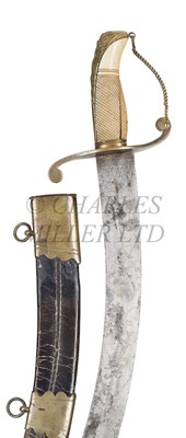 Lot 175 - Ø AN EARLY 19TH CENTURY GEORGIAN NAVAL MIDSHIPMAN'S DIRK BY BOND, 45 CORNHILL