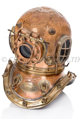 Lot 217 - A 12-BOLT DIVING HELMET BY SIEBE GORMAN & CO. LTD, NO. 18267 MATCHING