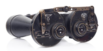 Lot 277 - A PAIR OF D.F. 7 X 50 SIGNALLING LAMP KRIEGSMARINE BINOCULARS BY CARL ZEISS, JENA, 1930