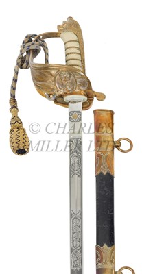 Lot 250 - COMMANDER D. MORGAN'S ROYAL NAVY DRESS SWORD BY EICKHORN, SOLINGEN