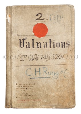 Lot 89 - A MANUSCRIPT VALUATIONS LEDGER FOR THE LONDON SHIP BROKER C.H. RUGG & CO. 1917-18