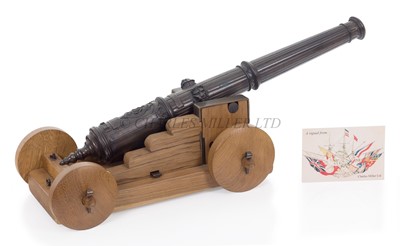 Lot 135 - A 1:5 SCALE REPLICA MODEL OF THE 1537 BASTARD CULVERIN FROM THE MARY ROSE BY OAKCRAFT FOR THE TRAFALGAR GUN COMPANY, CIRCA 1982