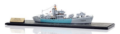 Lot 274 - A DETAILED 1:192 SCALE WATERLINE MODEL OF THE 'MILITARY'-CLASS TRAWLER H.M.S. 'GRENADIER', ORIGINALLY BUILT BY COOK, WELTON & GEMMELL, 1942