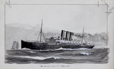 Lot 70 - F.L. BLANCHARD (BRITISH, 19TH-20TH CENTURY) - Drawings of liners from the Daily Graphic