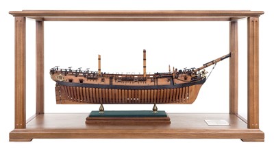 Lot 138 - A 1:48 SCALE ADMIRALTY-STYLE MODEL OF THE 'COMET'-CLASS BOMB KETCH GRANADO, ORIGINALLY BUILT AT HARWICH [1742]