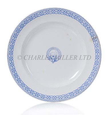 Lot 212 - A RARE DINNER PLATE FROM THE BRITISH ARCTIC EXPEDITION OF 1875-76