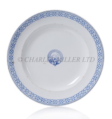 Lot 211 - A RARE DINNER PLATE FROM THE BRITISH ARCTIC EXPEDITION OF 1875-76