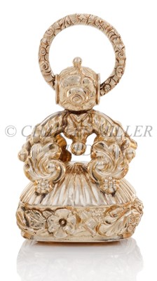 Lot 140 - A GOLD AND CITRINE FOB SEAL, 19TH CENTURY AND LATER