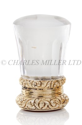 Lot 155 - A ROCK CRYSTAL, GOLD AND CARNELIAN HAND SEAL, 19TH CENTURY AND LATER