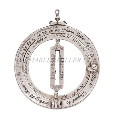 Lot 300 - A MODERN DECORATIVE MINIATURE SILVER RING DIAL