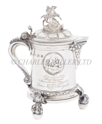 Lot 62 - A SILVER RACING TROPHY PRESENTED BY KING GEORGE V AT THE INTERNATIONAL REGATTA, 1911