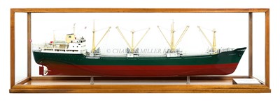 Lot 114 - A 1:100 SCALE BUILDER'S BOARDROOM MODEL OF THE CARGO SHIP M.S. 'SUNBEAR', BUILT BY TRONDHJEMS FOR THORVALD HANSEN, OSLO, 1959