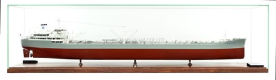 Lot 118 - A 1:150 SCALE BUILDER'S BOARDROOM MODEL OF THE TANKER BEAUREGARD, BUILT BY GOTAVERKEN FOR BIERN BIØRNSTAD & CO., OSLO, 1965