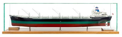 Lot 120 - A 1:150 SCALE BUILDER'S BOARDROOM MODEL OF THE BULK CARRIER 'LYSLAND', BUILT BY HAUGESUND MV FOR HAUGESUND GRIEG & CO., BERGEN, 1964