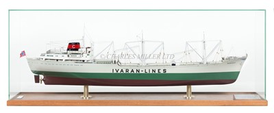 Lot 115 - A 1:144 SCALE BUILDER'S BOARDROOM MODEL OF THE CARGO SHIP 'NORHOLT', BUILT BY NAKSKOV SV FOR IVARANS REDERI, OSLO, 1961