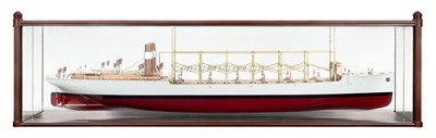 Lot 259 - A DETAILED BUILDER'S STYLE MIRROR-BACKED HALF-MODEL FOR THE 'PROTEUS'-CLASS COLLIER U.S.S. 'CYCLOPS' [1910]