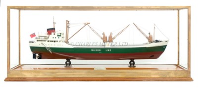 Lot 99 - A BUILDER'S MODEL FOR THE CARGO SHIP M.V. 'SALERNO', BUILT BY HENRY ROSS LTD LEITH FOR ELLERMAN'S WILSON LINE LTD, HULL, 1965