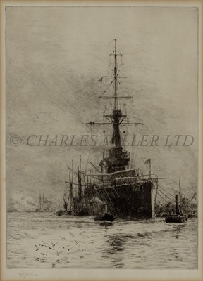 Lot 22 - WILLIAM LIONEL WYLLIE (BRITISH, 1851-1931) - H.M.S. 'Orion'