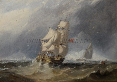 Lot 2 - GEORGE CHAMBERS, SENIOR (BRITISH, 1803-1840) - A fresh breeze