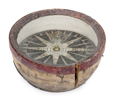 Lot 301 - A DRY CARD MARINE COMPASS BY DICKMAN & SON, SUNDERLAND, CIRCA 1830