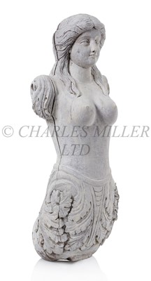 Lot 41 - A FIGUREHEAD CARVING, POSSIBLY A 19TH CENTURY MAQUETTE