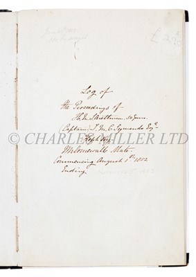 Lot 191 - THE LOG BOOK FOR H.M.S. 'ARETHUSA' (50) 1852-53