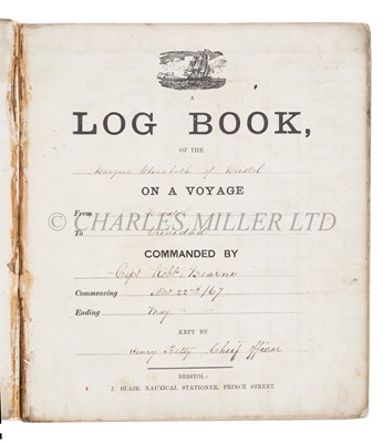 Lot 6 - A LOG BOOK FOR THE BARQUE 'ELIZABETH' OF BRISTOL, 1867-68