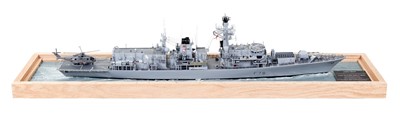 Lot 288 - A FINELY DETAILED 1:192 SCALE WATERLINE MODEL OF THE TYPE 23 DUKE CLASS FRIGATE H.M.S. 'KENT', DEPICTED AS IN 2018