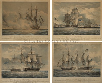 Lot 189 - A SET OF FOUR ENGRAVINGS OF H.M.S. 'SHANNON' AND U.S.S. 'CHESAPEAKE', 1813