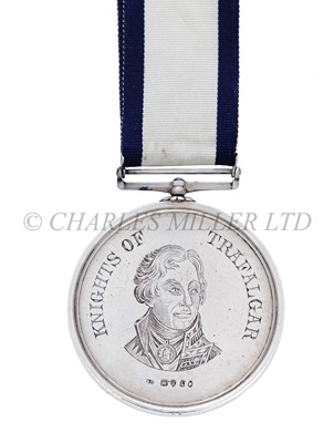 Lot 161 - A SILVER MEDALLION FOR A MEMBER OF THE KNIGHTS OF TRAFALGAR, 1876