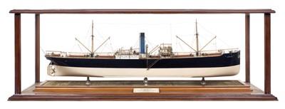 Lot 61 - A FINE BUILDER'S MODEL FOR THE S. S. 'WENTWORTH' (1913) BUILT BY JOHN PRIESTMAN AND CO., SUNDERLAND FOR DALGLIESH SS CO. LTD, 1913