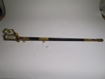 Lot 251 - AN 1846-PATTERN ROYAL NAVY FLAG OFFICER'S DRESS SWORD, EARLY 20TH CENTURY