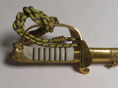 Lot 251 - AN 1846-PATTERN ROYAL NAVY FLAG OFFICER'S DRESS SWORD, EARLY 20TH CENTURY