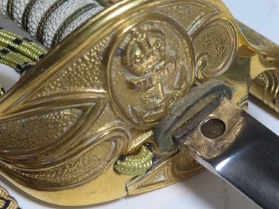 Lot 251 - AN 1846-PATTERN ROYAL NAVY FLAG OFFICER'S DRESS SWORD, EARLY 20TH CENTURY