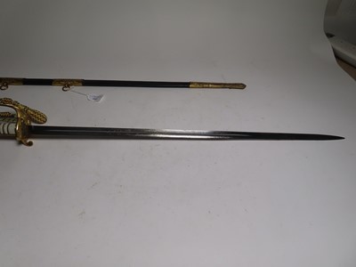 Lot 251 - AN 1846-PATTERN ROYAL NAVY FLAG OFFICER'S DRESS SWORD, EARLY 20TH CENTURY
