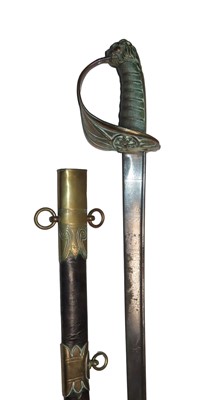 Lot 10 - AN 1827-PATTERN ROYAL NAVAL OFFICER'S DRESS SWORD BY C. WEBB, LONDON