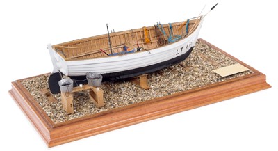 Lot 30 - A 1:16 SCALE DIORAMA MODEL OF A LOWESTOFT WORKING BOAT, 1982