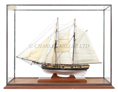 Lot 22 - A LATE 20TH CENTURY 1:48 SCALE MODEL OF THE TOPSAIL SCHOONER 'DIANA' [1800]