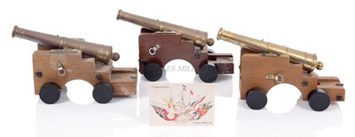 Lot 196 - THREE MODEL CANNONS, 20TH CENTURY