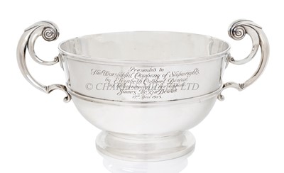 Lot 91 - A PRESENTATION IRISH SILVER ROSE BOWL, 1894