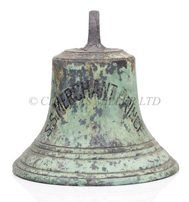 Lot 59 - A SHIP'S BELL FOR THE PRINCE LINE'S S.S. 'MERCHANT PRINCE', 1902